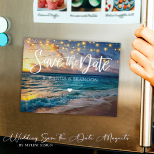 Beach Destination Wedding Enregistrer la date Magn