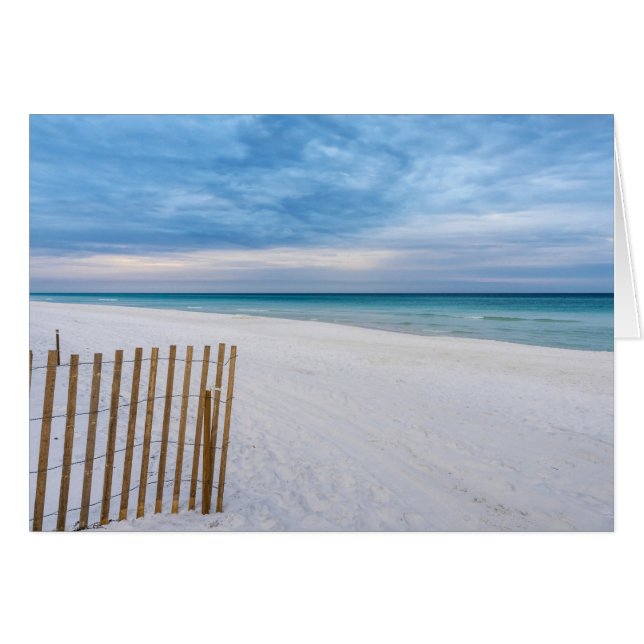 Beach Fence Destin du matin Florida Carte de voeux (Devant horizontal)
