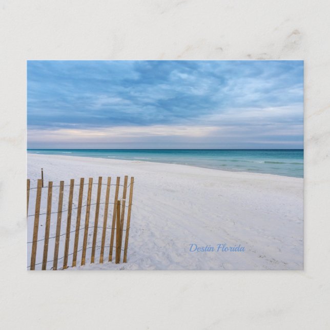 Beach Fence Destin du matin Florida Carte postale (Devant)