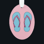 Beach Flip Flops<br><div class="desc">An illustration of a pair of pink and blue beach flip flops. It's summertime! Let's take a break and have some fun under the sun. Aren't you excited to prepare all your stuff for vacation? Don't forget your flip flops.</div>