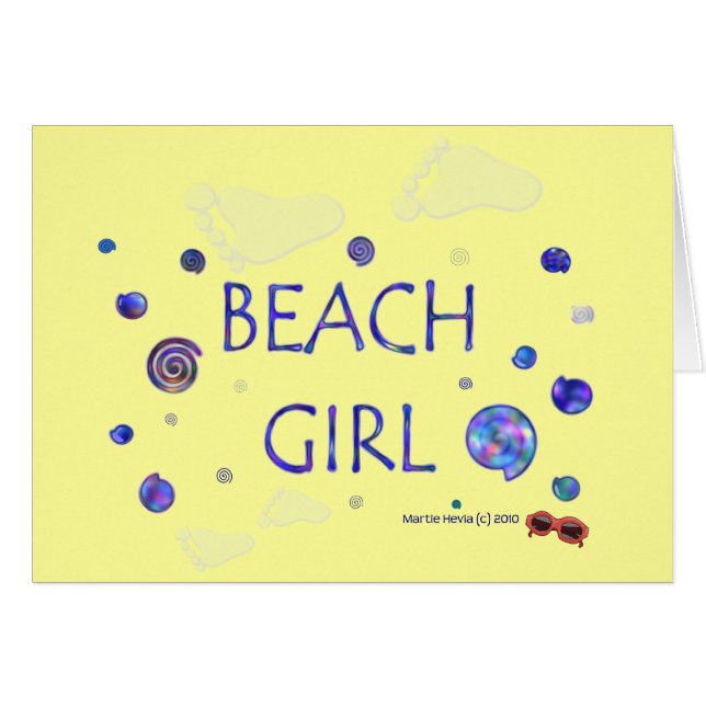Beach Girl - Empreintes & Fils 2 - Carte (Devant horizontal)