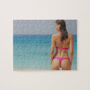 BEACH GIRL G STRING BIKINI JIGSAW PUZZLE