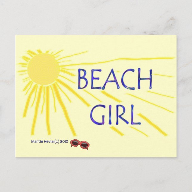 Beach Girl - Soleil - Carte postale (Devant)