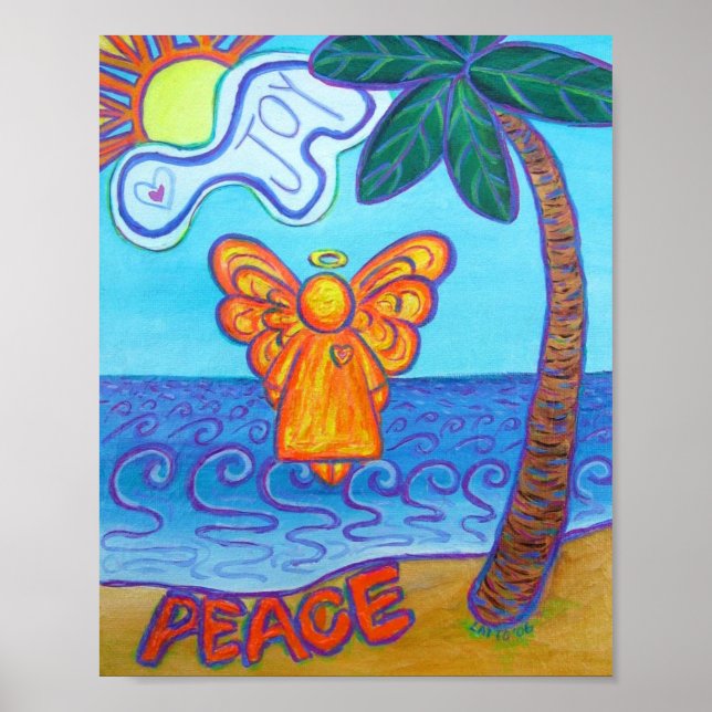 Beach Guardian Angel Custom Poster Art Prints (Devant)