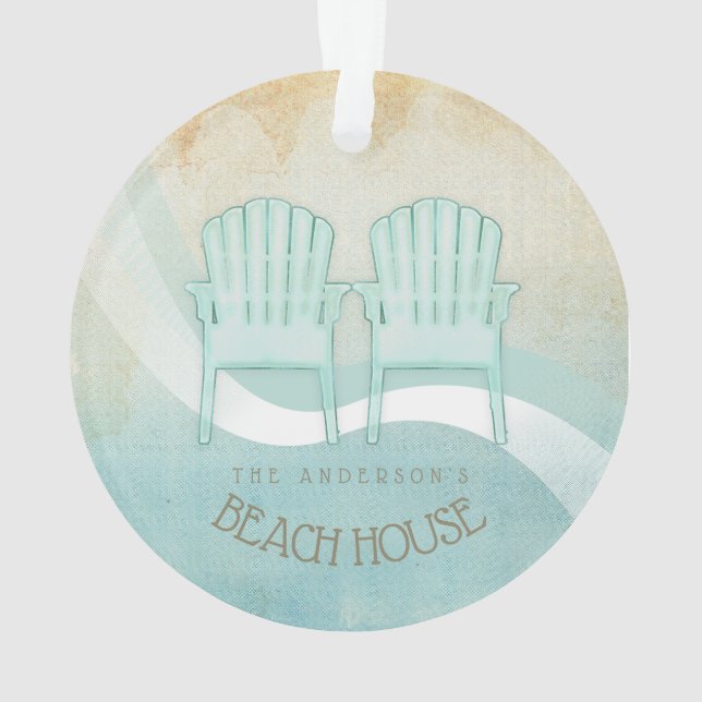 Beach House Adirondack Chaises Aqua Blue ID623 (dos)