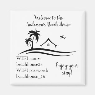 Beach House Magnet Vacances Location Wifi Mot de p