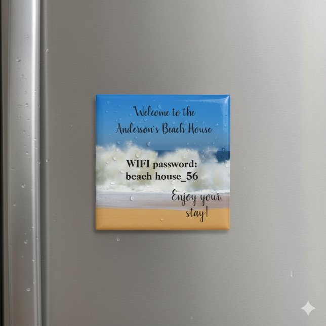 Beach House Magnet Vacances Location Wifi Mot de p (Créateur téléchargé)