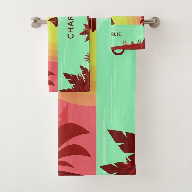 Beach Illustration nom personnalisé ensemble de se (En situation)