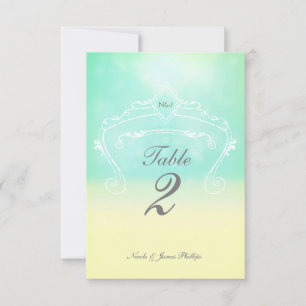 Beach Look Elegant Vintage Mariage Numéro de table