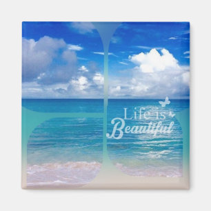 Beach Magnet La plage est mon endroit heureux