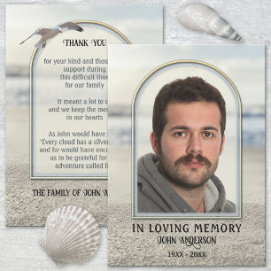 Beach Nature Photo Carte de remerciements de sympa