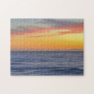 Beach Ocean Sunset Art Puzzle Nature