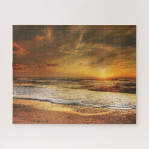 Beach Ocean Sunset Photo Puzzle