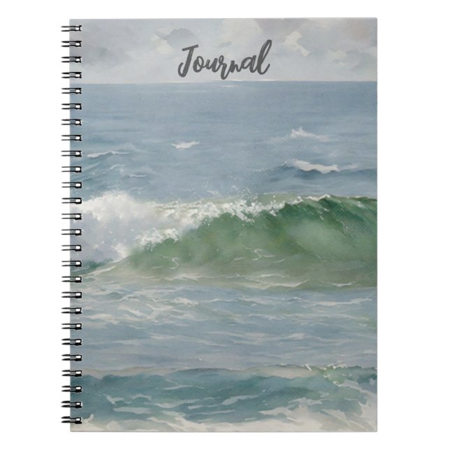 Beach Ocean Wave Art Joli Journal (Devant)