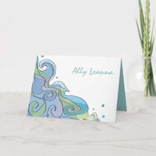 Beach Ocean Wave Bar Bat mitzvah Carte de remercie