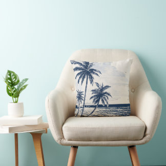 Beach Palm Tree Coussin décoratif