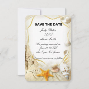 Beach Sand Castle Mariage Enregistrer La Carte Dat