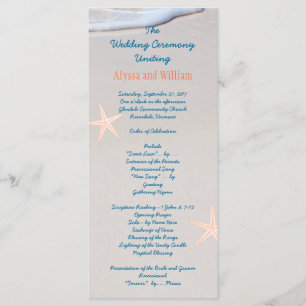 Beach Sand Tall Wedding Programme Modèles