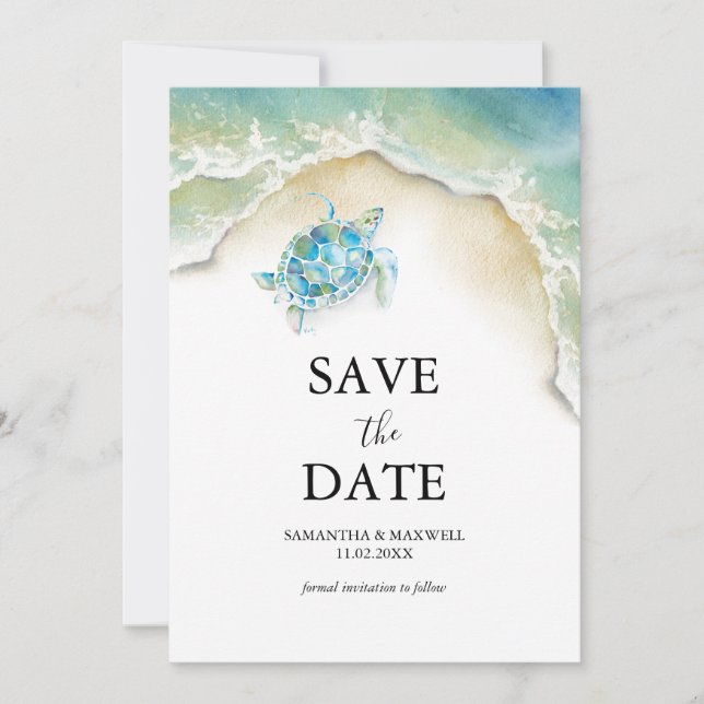 Beach Save The Dates For Weddings (Devant)