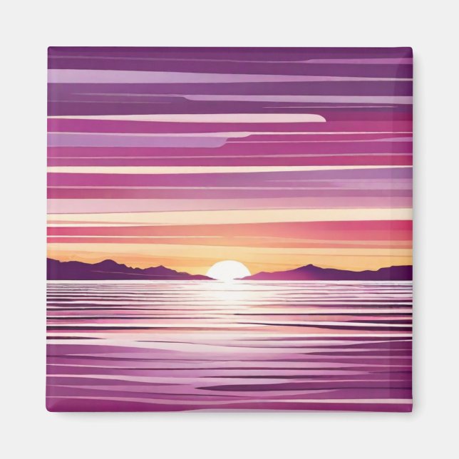 Beach Scene Refrigerator Magnet - Coastal Charm De (Devant)