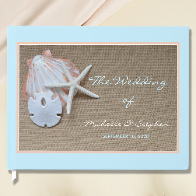 Beach Seashell Mariage Livre d'invité (Créateur téléchargé)