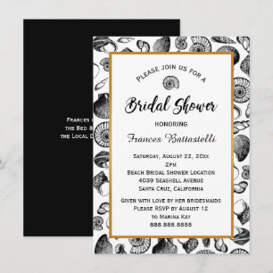 Beach Seashells Invitation de douche nuptiale