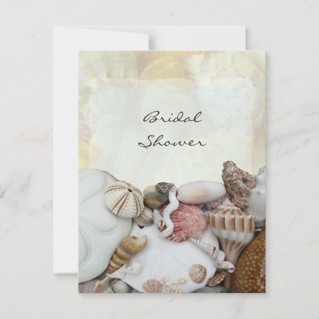 Beach Shells Invitation de douche nuptiale (Devant)