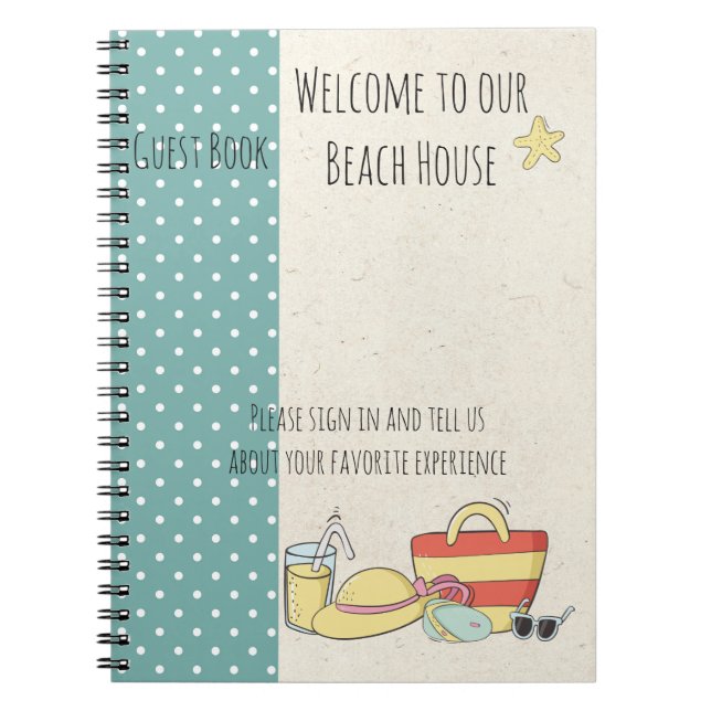 Beach Vacances Home Maison Livre d'Invité Connexio (Devant)