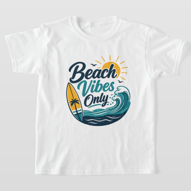Beach Vibes Only Kids T-Shirt (Poser)
