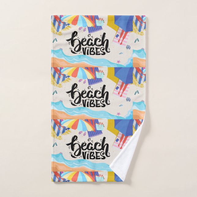 Beach Vibes Serviettes à main par Sommer Hamilton (Serviette à main)
