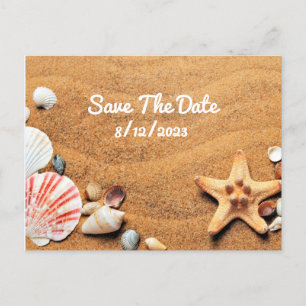 Beach Wedding Enregistrer la date Carte postale