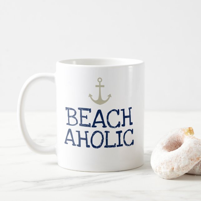Beachaholic Nautical Coffee Mug (Avec donut)