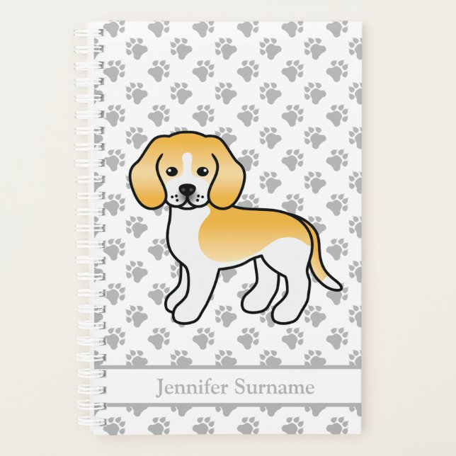 Beagle Blanc Et Citron Chien De Dessin Animé Migno (Devant)