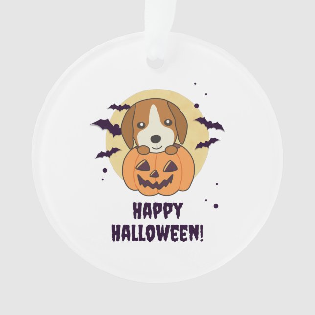Beagle En Chiens Doux Citrouilles Bonne Halloween (devant)