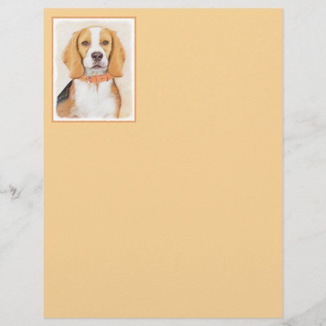 Beagle Hound Dog Peinture Animal Art original (Devant)