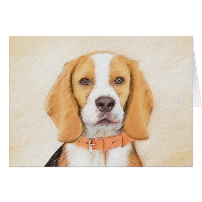 Beagle Hound Dog Peinture Animal Art original (Devant horizontal)
