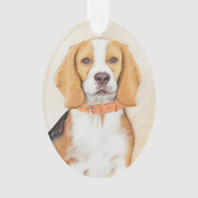 Beagle Hound Dog Peinture Animal Art original (devant)