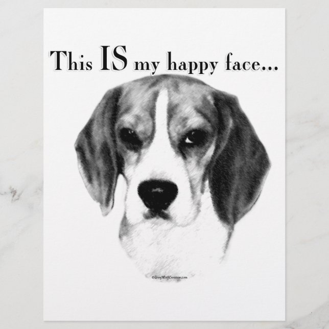 Beagle Joyeux Visage; Joyeux Beagle; Beagle grinch (Devant)