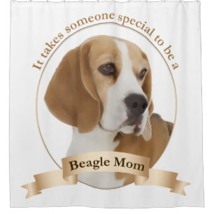 Beagle maman rideau de douche