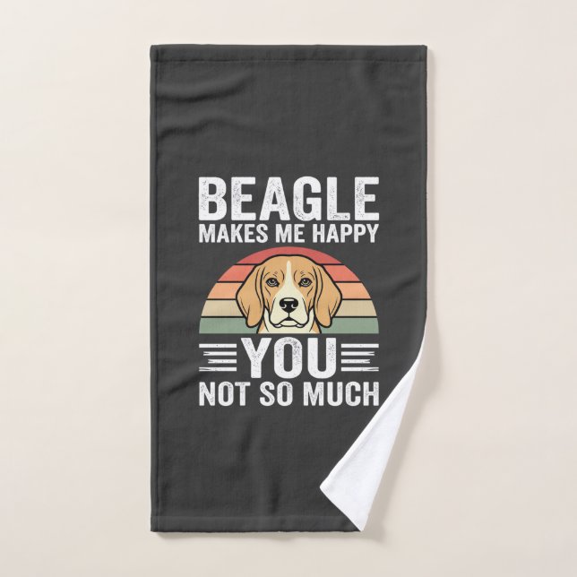 Beagle Me Rend Heureux Amateur De Chien (Serviette à main)