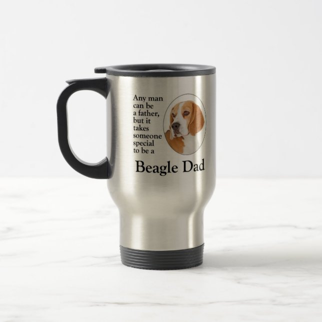 Beagle Papa Travel Mug (Gauche)