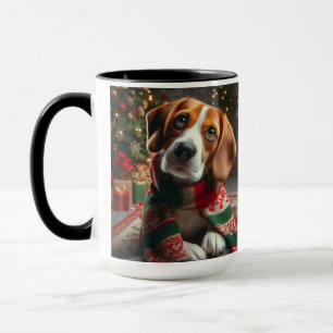 Beagle "Père Noël Define Good" Café de Noël Mug