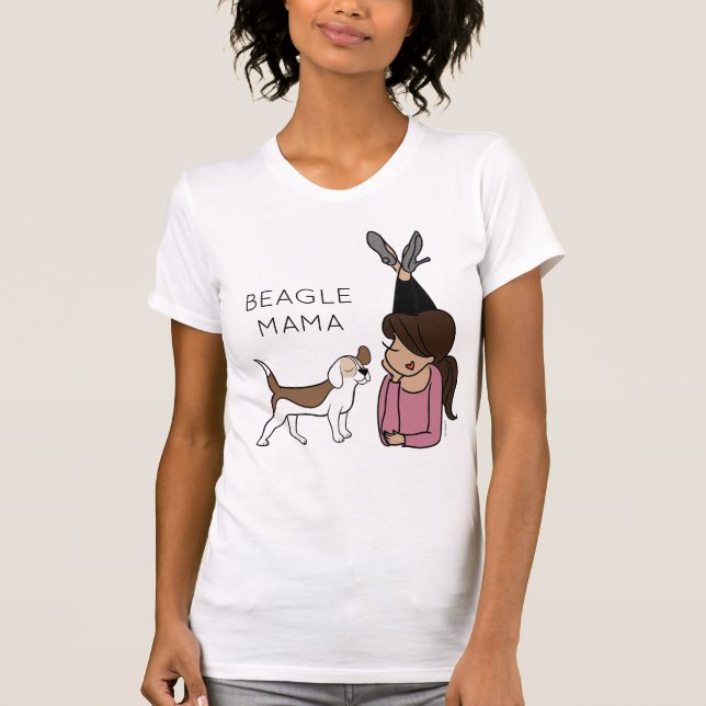 Beagle personnalisé Mama T-Shirt (Devant)