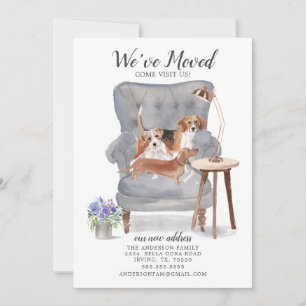 Beagle Terrier & Dachshund   Faire-part de déplace