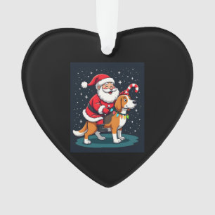 Beagle Xmas Éclairage Père Noël équitation Beagle