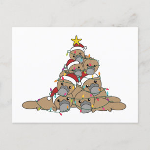 Beaker Christmas Tree Funny Carte postale de Noël