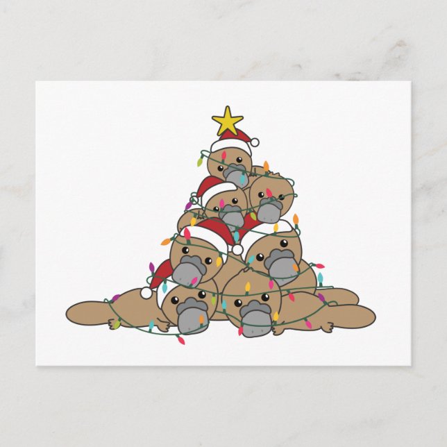 Beaker Christmas Tree Funny Carte postale de Noël (Devant)