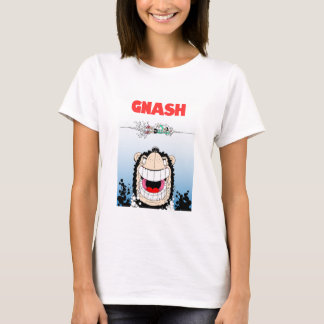 Beano Gnasher "Jaws" parodiant le T-shirt féminin