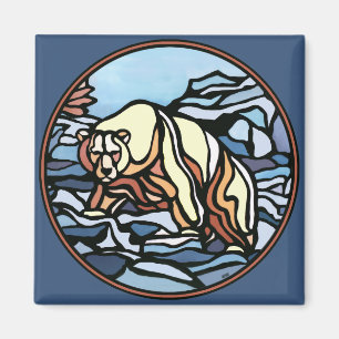 Bear Art Frigo Magnet Wildlife Art Magnets
