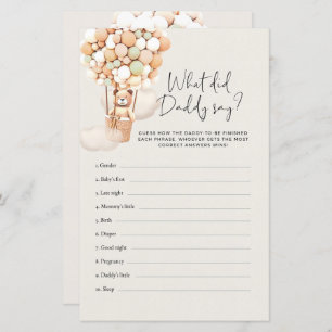 Bear Baby Game - Qu'A Dit Papa ?